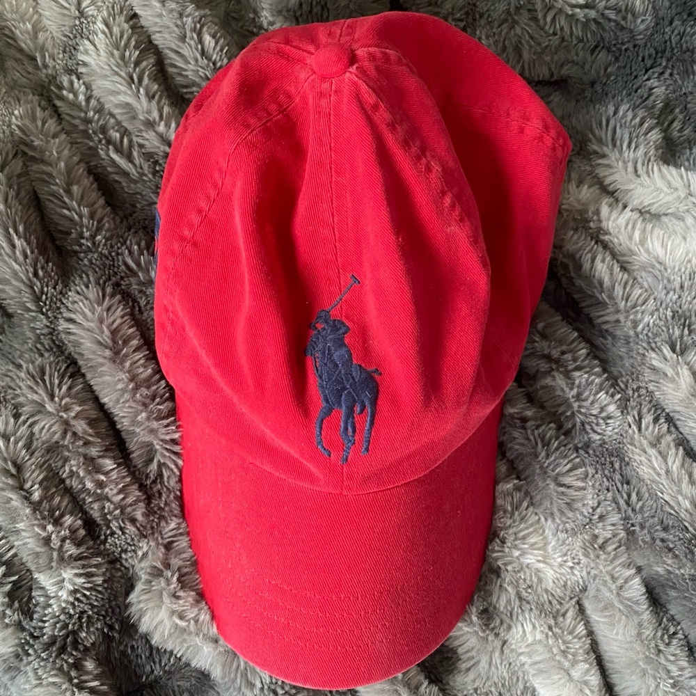 Polo by Ralph Lauren Red Distressed Hat